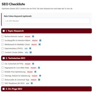 SEO Checkliste